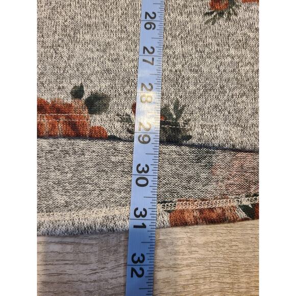 Bobbie brooks plus size 2x womens floral and static gray soft blouse - Picture 7 of 7